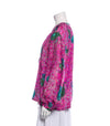 Tie Front Nomad Blouse Fuschia Paisley