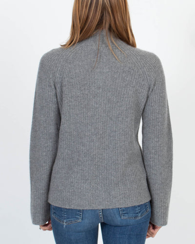 360 Cashmere Clothing Small Grey Mockneck Sweater