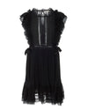 Ulla Johnson Henriette Black Lace Trim Side Tie Mini Dress