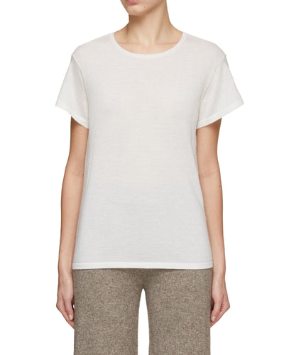 Cashmere Cream Crew Neck Tee