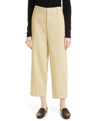 Vince Washed Cotton Mid-Rise Crop Pants