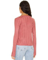 525 America Clothing Medium tie Front Cardigan in Rose