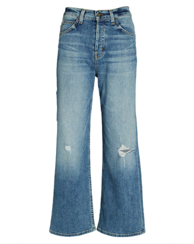 "Violette" Mid-Rise Cropped Boyfriend Jeans