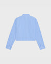 Celine Cropped Shirt in Striped Cotton Poplin