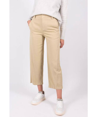 Vince Washed Cotton Mid-Rise Crop Pants