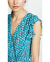 Samara Silk Blue Floral Max Dress