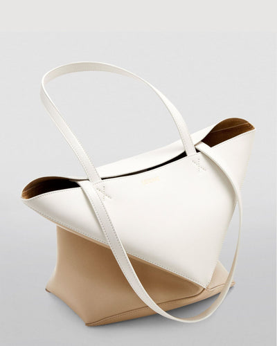 LOEWE Neutral Puzzle Leather Shoulder Bag