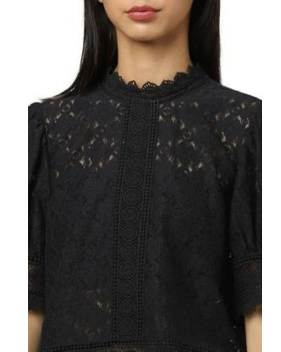 Sea New York Black Eyelet Top