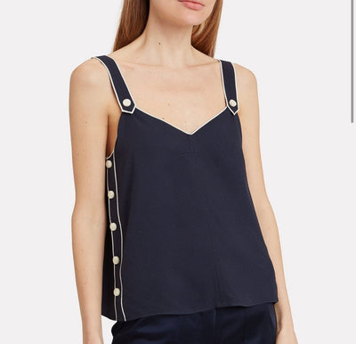 Tia Tank Navy Adjustable Straps