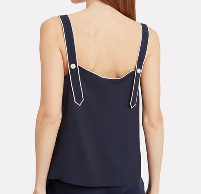 Tia Tank Navy Adjustable Straps