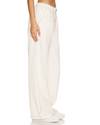 Wide Leg Trousers In Off White Denim