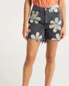 The Easy Floral Cutoff Denim