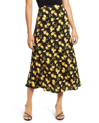 Bea Midi Skirt in Lemon Drop