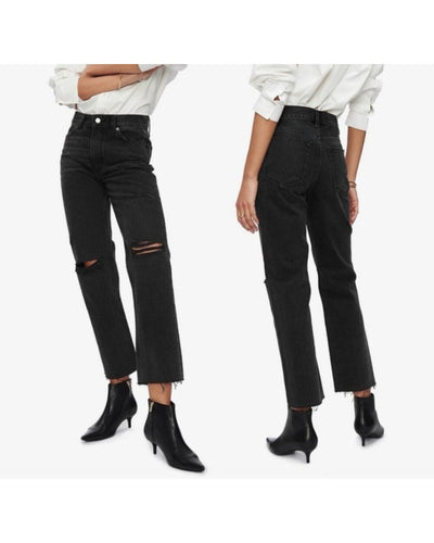 Etta Distressed Jeans in Destructed Black