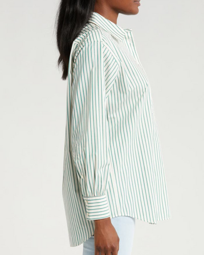 The Borrowed Pocket Stripe Cotton Button-Up Shirt