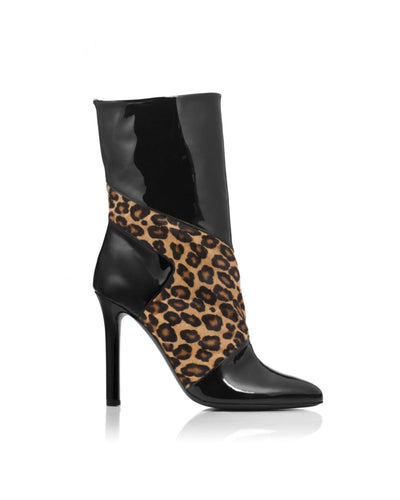 Tamara Mellon Leopard Rebellious Patent Boots