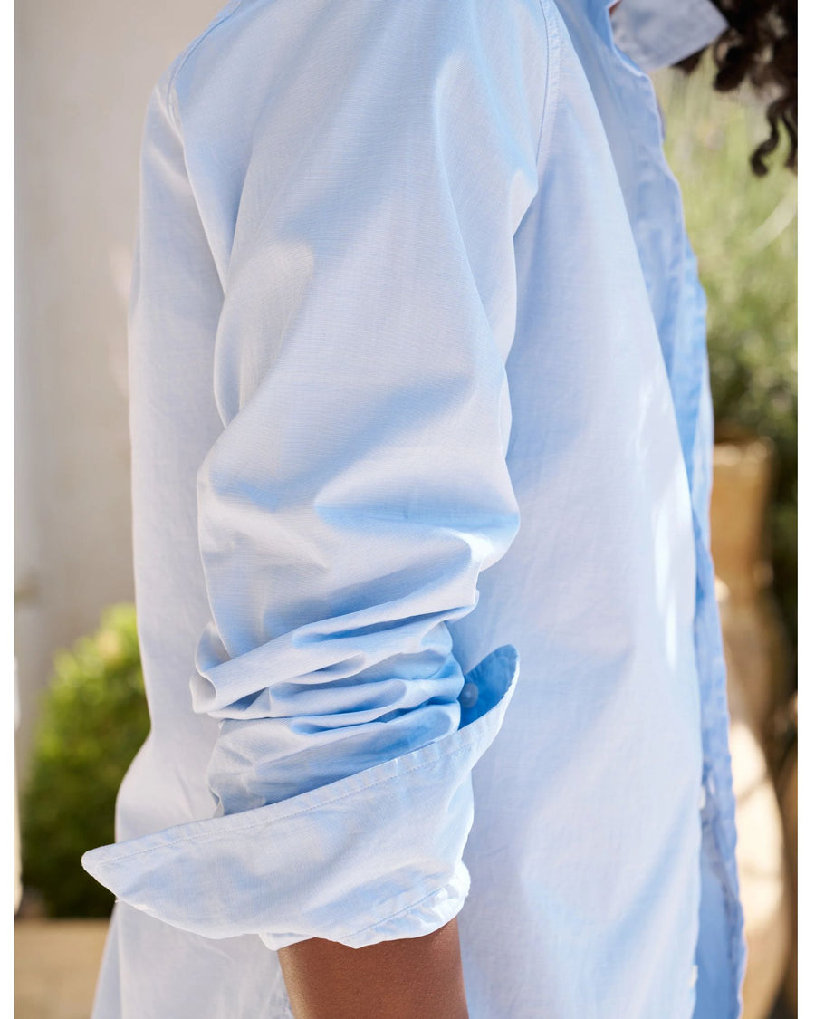 Barry Tailored Button Up Shirt in French Blue