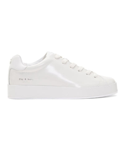 Rag & Bone Rb1 Glossed Leather Lace Up Sneakers