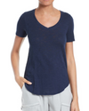 V-Neck Slub Cotton T-Shirt