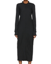 Black Long Sleeve Fitted Dress