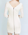 DVF Zarita Ivory Stretch Lace Dress