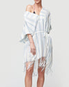 Striped Cotton Gauze Cover Up Dress