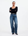 Curvy Tapered Denim Trousers