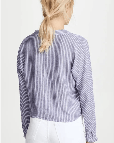 Sloane Striped Tie-Front Top