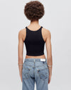 Cropped Ribbed Knit Tank