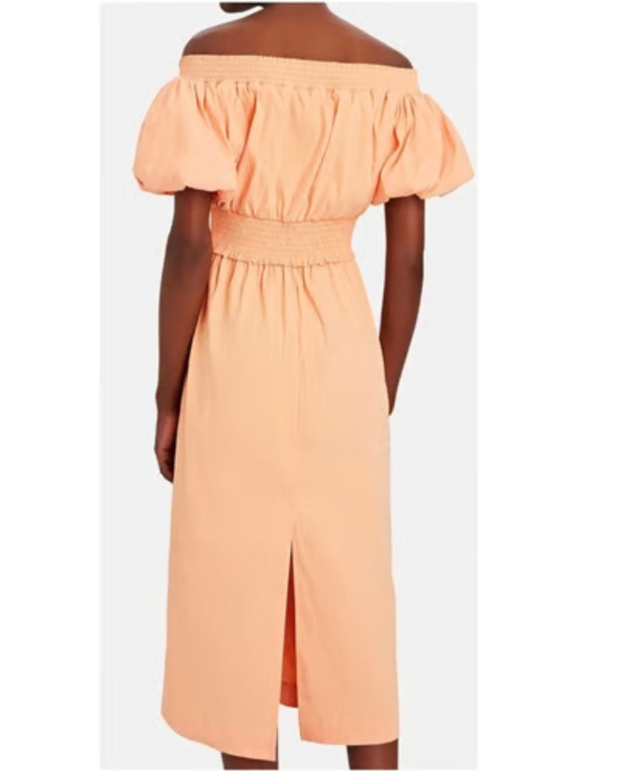 A.L.C. Clothing Small Adena Puff Sleeve Dress- tangerine