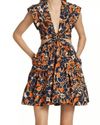 A.L.C. Clothing XS | US 2 Lexi Cutout Mini Dress floral plunging v-neck