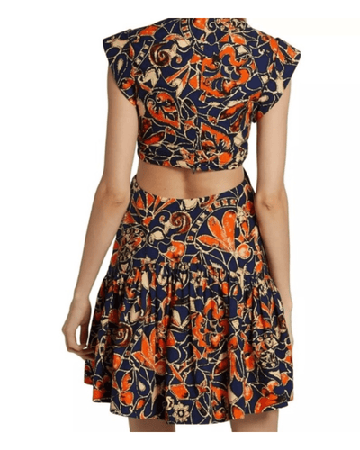 A.L.C. Clothing XS | US 2 Lexi Cutout Mini Dress floral plunging v-neck