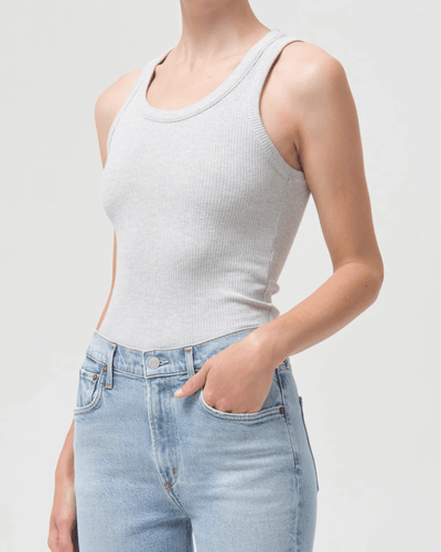 AGOLDE Clothing XS Poppy Scoop Tank-Grey