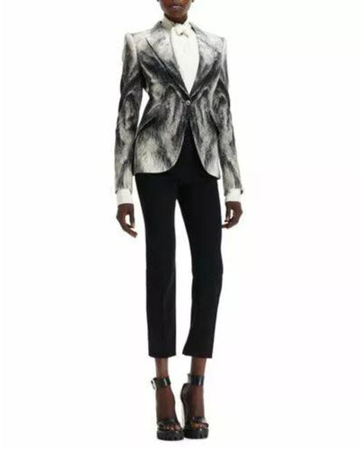 Alexander McQueen Clothing XS | IT 38 'Fox Fur-Printed Blazer'