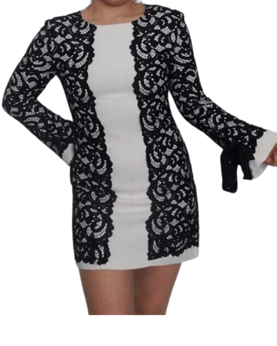 ALEXIS Clothing Medium Lace Pattern Mini Dress