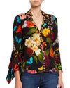 Alice + Olivia Clothing Large "Randa Mix Blouse"