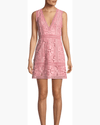 Alice + Olivia Clothing Medium | 6 Pink Embroidered V-Neck Dress