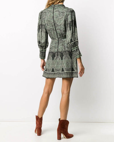 Alice + Olivia Clothing Medium | 6 "Tanisha" Green Paisley Dress