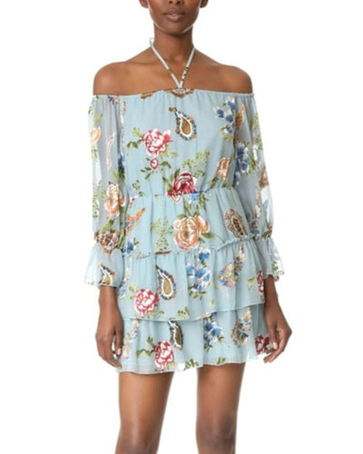 Alice + Olivia Clothing Small Waylon Off-the-Shoulder Bouson Dress