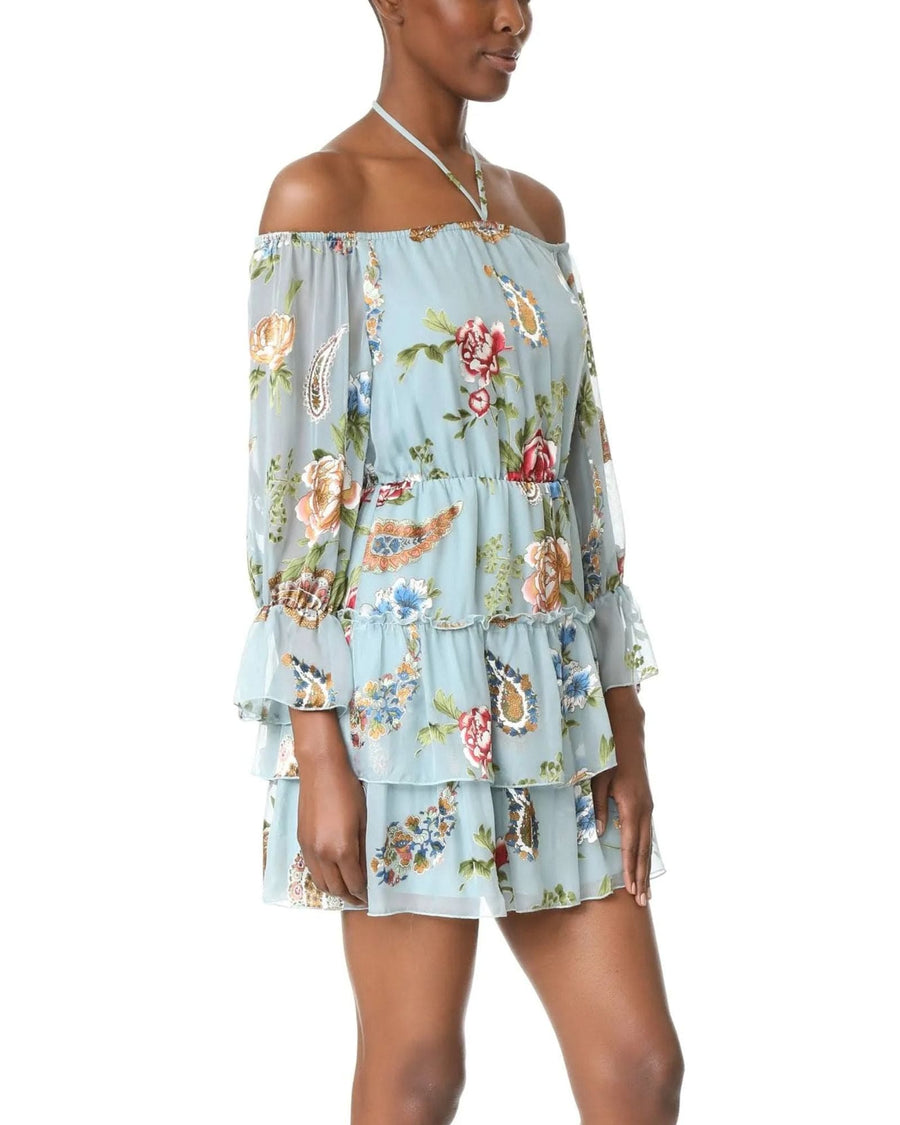 Alice + Olivia Clothing Small Waylon Off-the-Shoulder Bouson Dress