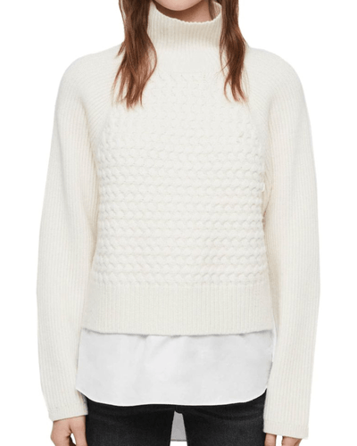 ALLSAINTS Clothing XS All Saints Cream Cable Knit Sweater