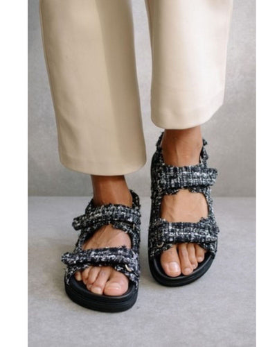 Alohas Shoes Medium | US 9 I IT 39 Alohas Hook-Loop Tweed Sandals