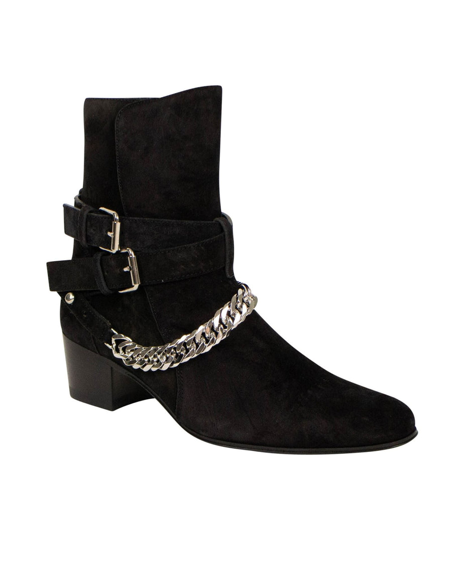 AMIRI Shoes Medium | US 8 I IT 38 AMIRI Suede Chain-Link Accents Moto Boots