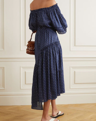 APIECE APART Clothing Small "Sandrine" Silk Polka Dot Dress