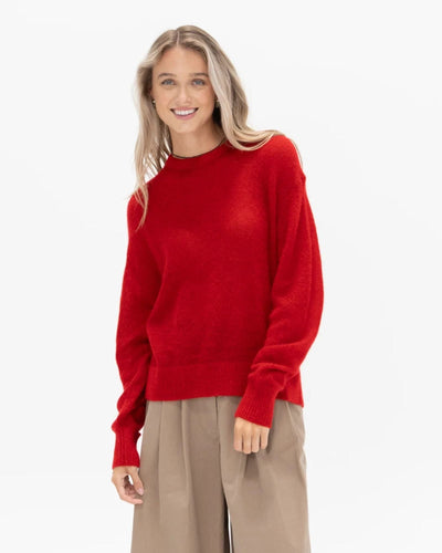 APIECE APART Clothing XS Apiece Apart Tissue Weight Sweater in Red