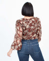 ASTR the Label Clothing Small Floral Chiffon Bodysuit