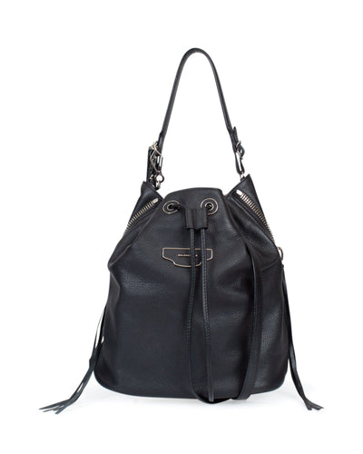 Balenciaga Bags One Size Black Leather Bucket Bag