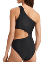 Beach Riot Clothing Large Celina One-Piece Ribbed Cutout Swimsuit