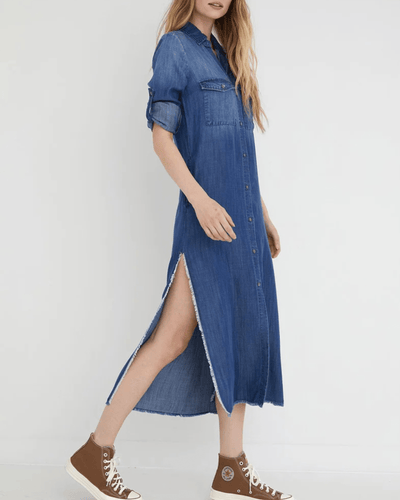 Bella Dahl Clothing Medium Maxi Shirt Dress