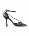 Bottega Veneta Shoes Large | US 40 I IT 10 Bottega Lace-Up Leather Trimmed Mesh Pumps